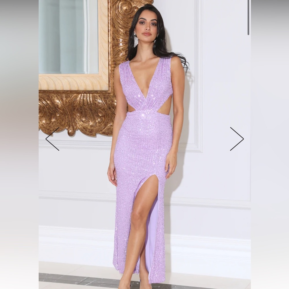 Hello Molly LOVE ME SEQUIN MAXI DRESS PURPLE